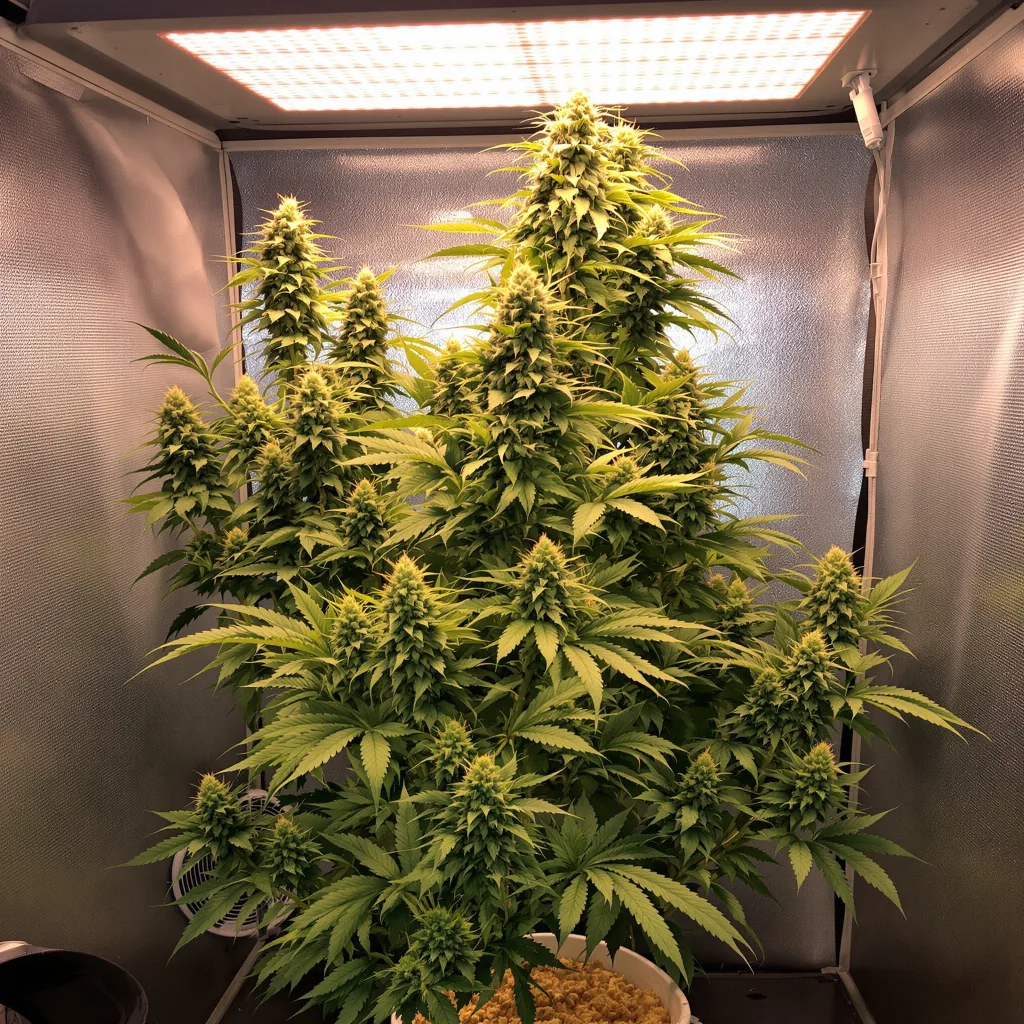 Planta de cannabis Island Sweet Skunk en fase de floración — 60-100 cm autofloración