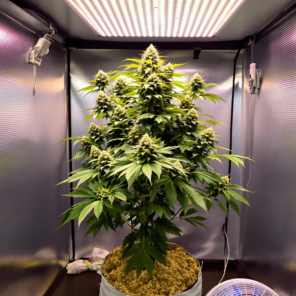 Planta de cannabis Jack Flash en fase de floración — 60-100 cm autofloración