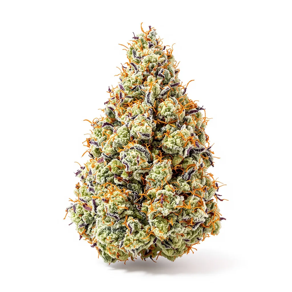 Jack Flash 60% indica / 40% sativa — flor con tricomas visibles