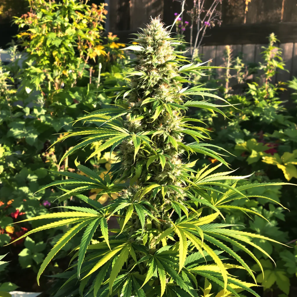 Jack Flash 60% indica / 40% sativa — flor con tricomas visibles
