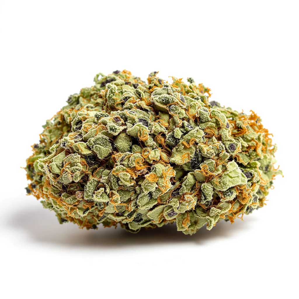 Jack Flash 60% indica / 40% sativa — flor con tricomas visibles
