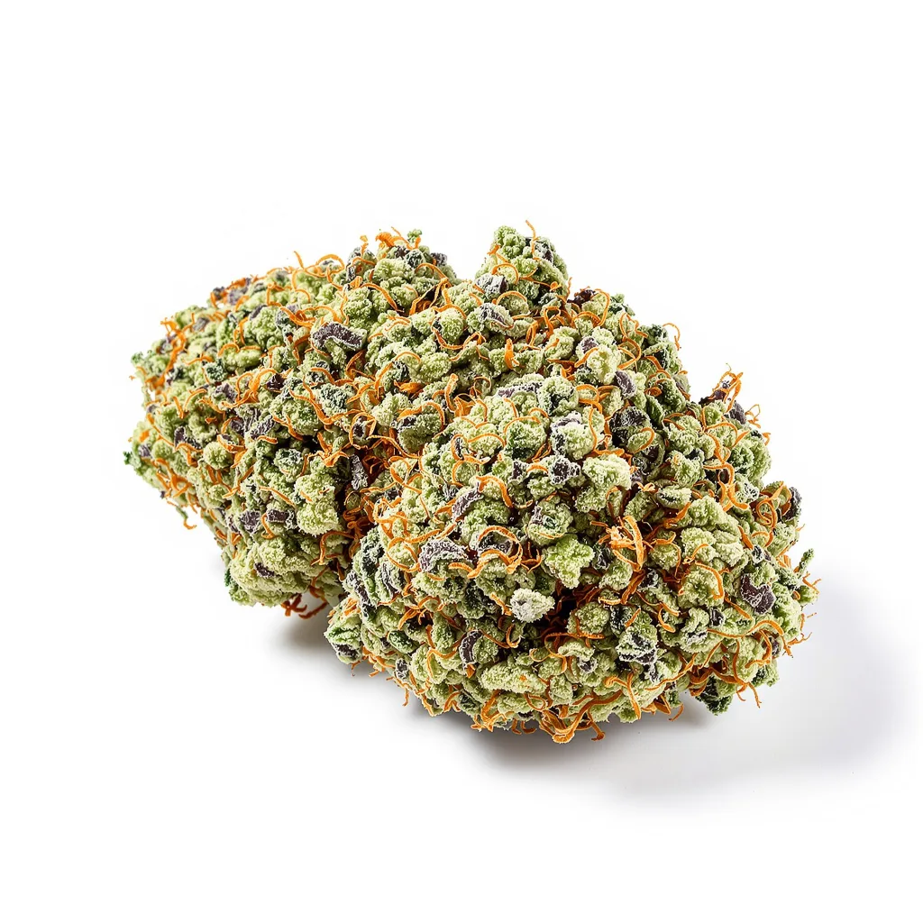 Jack Frost 50% indica / 50% sativa — flor con tricomas visibles