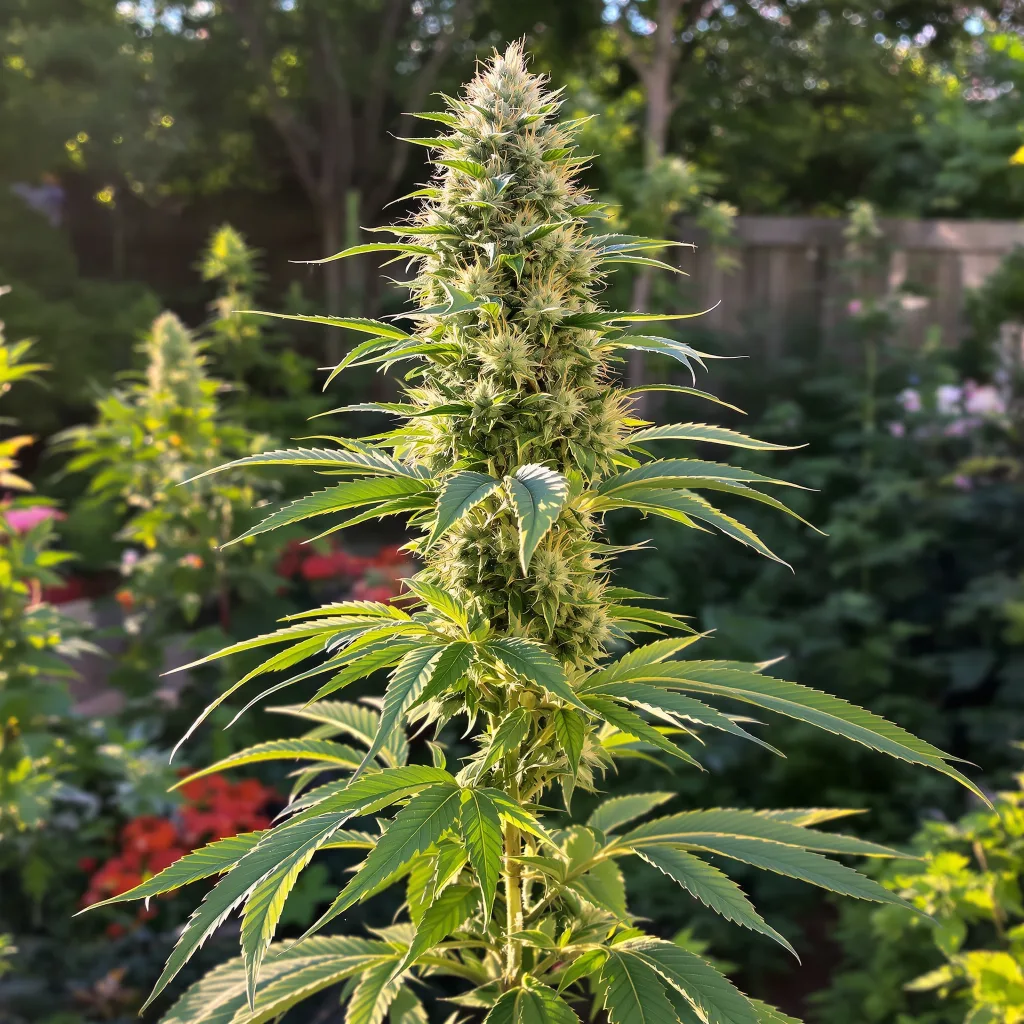 Jack Herer 45% indica / 55% sativa — flor con tricomas visibles