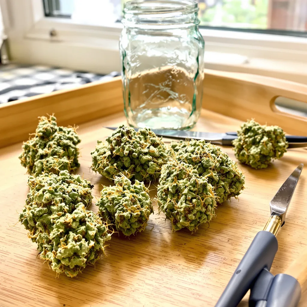 Jack the Ripper 25% indica / 75% sativa — flor con tricomas visibles