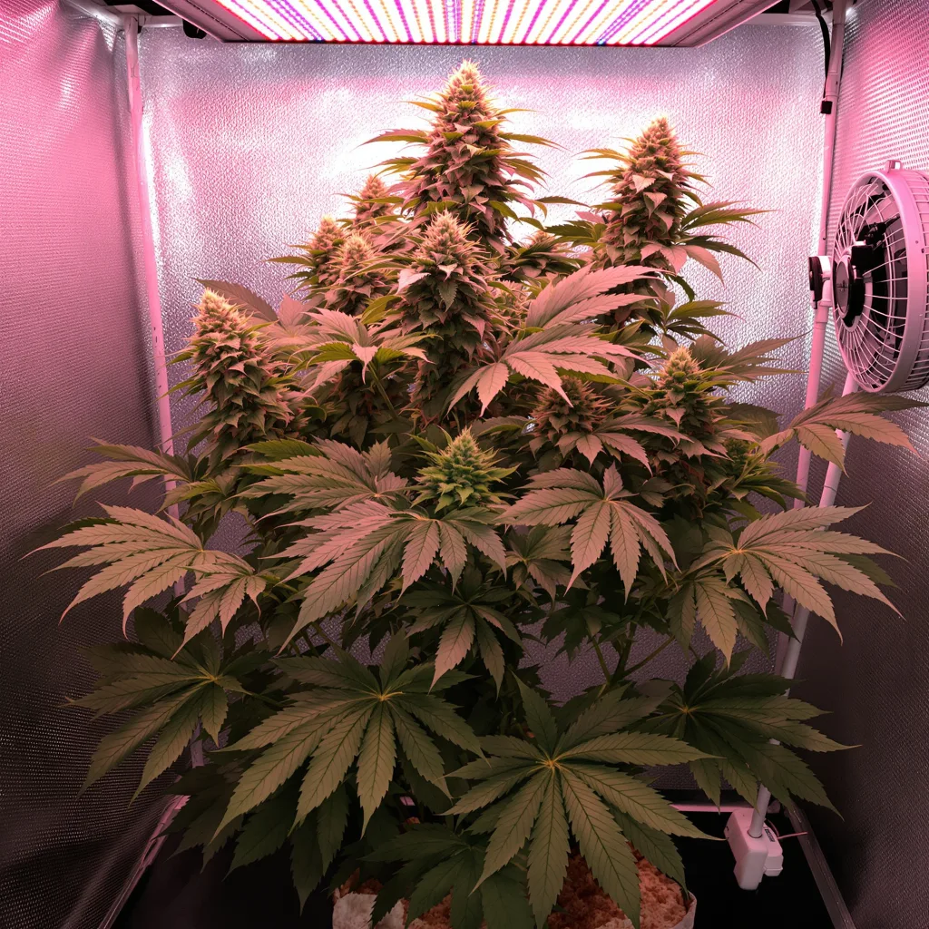 Planta de cannabis Jager en fase de floración — 60-100 cm autofloración