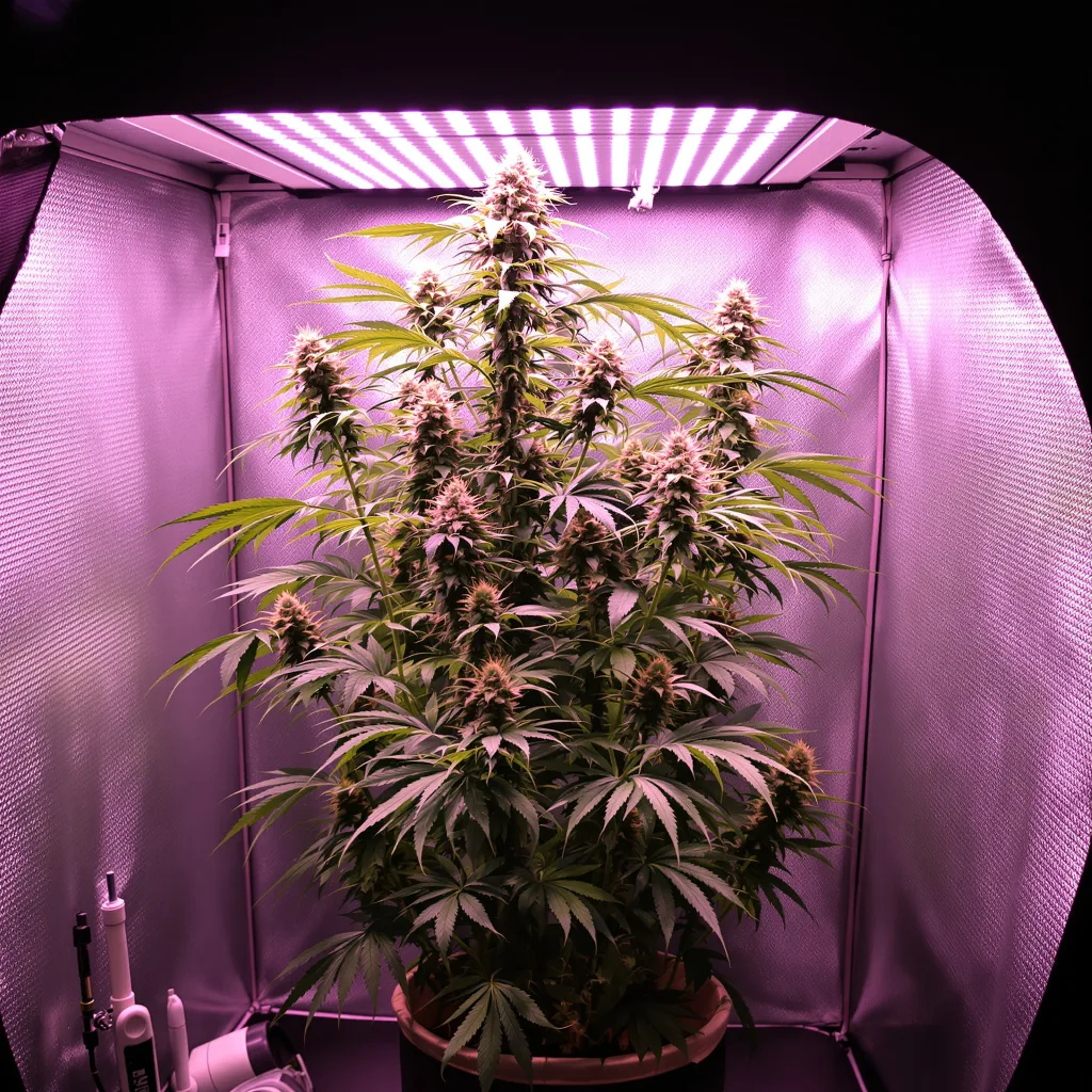 Planta de cannabis Jamaican Dream en fase de floración — 60-100 cm autofloración