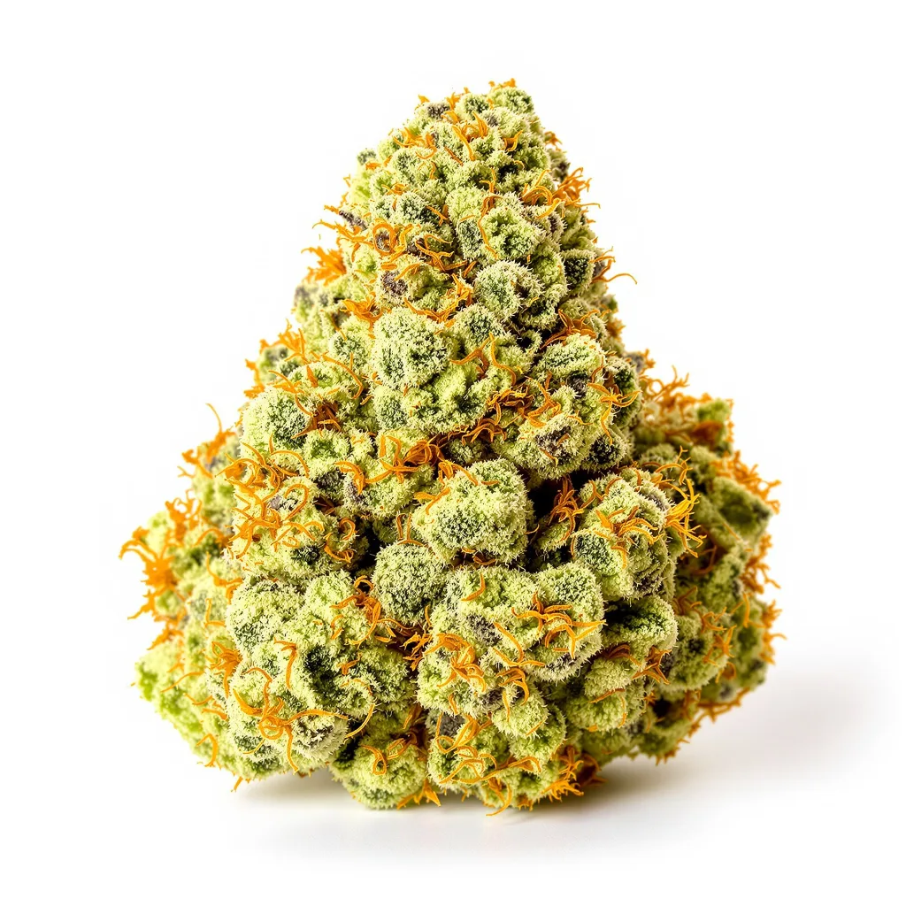 Jamaican Dream 10% indica / 90% sativa — flor con tricomas visibles