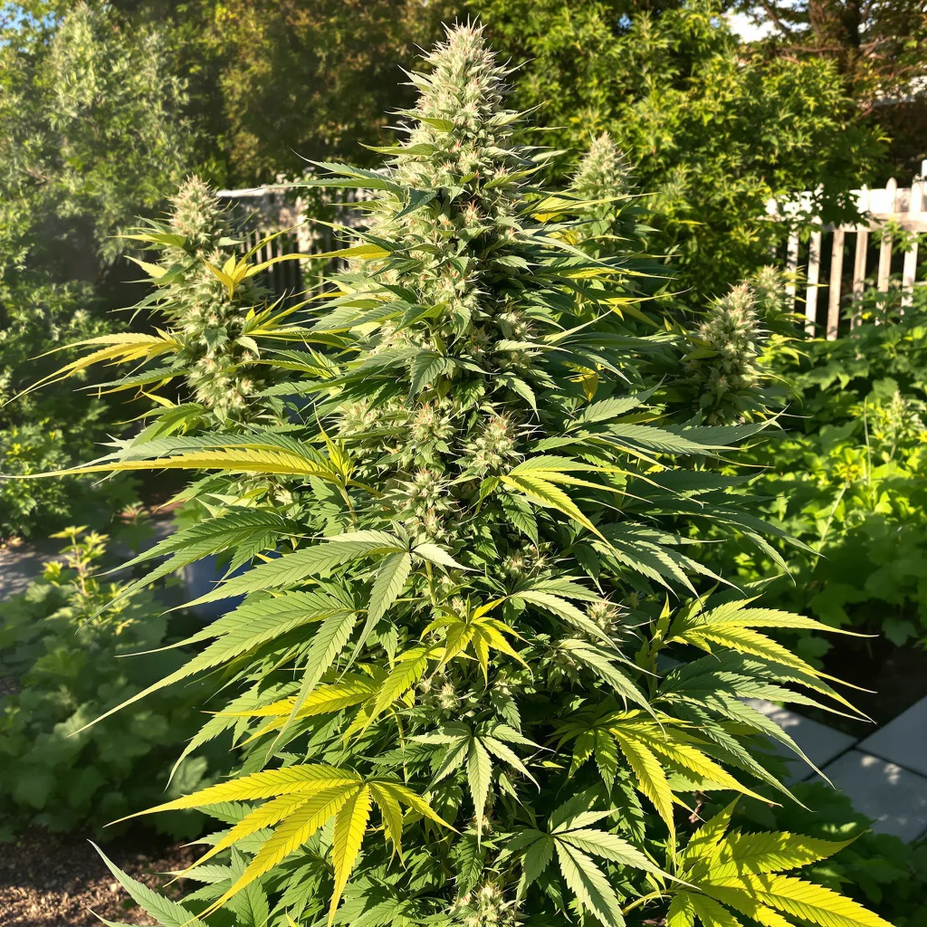 Jane Doe 60% indica / 40% sativa — flor con tricomas visibles