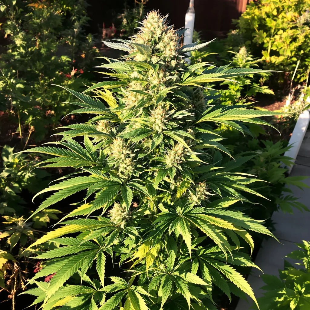 Jawa Pie 73% indica / 27% sativa — flor con tricomas visibles
