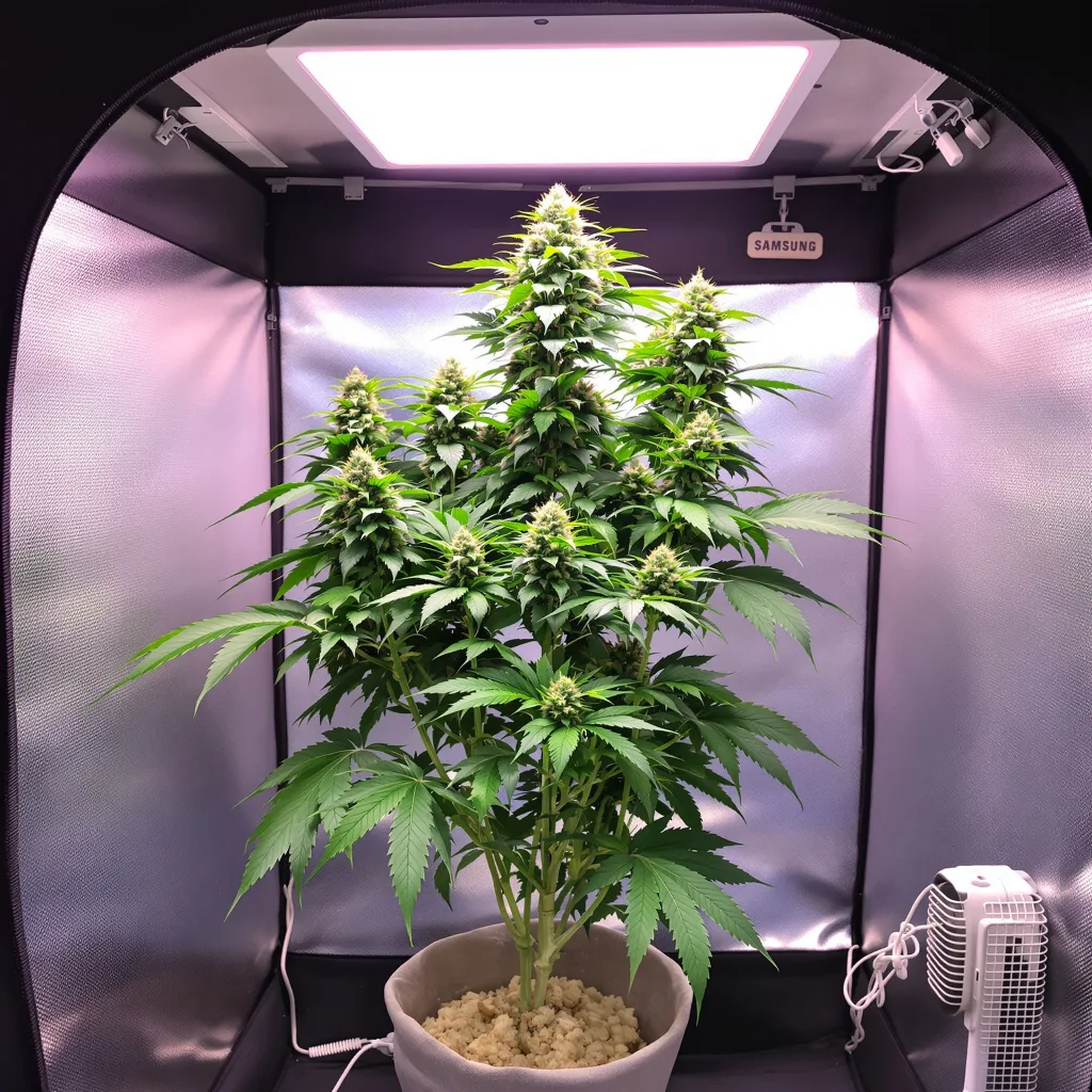 Planta de cannabis Jawa Pie en fase de floración — 90-130 cm feminizada