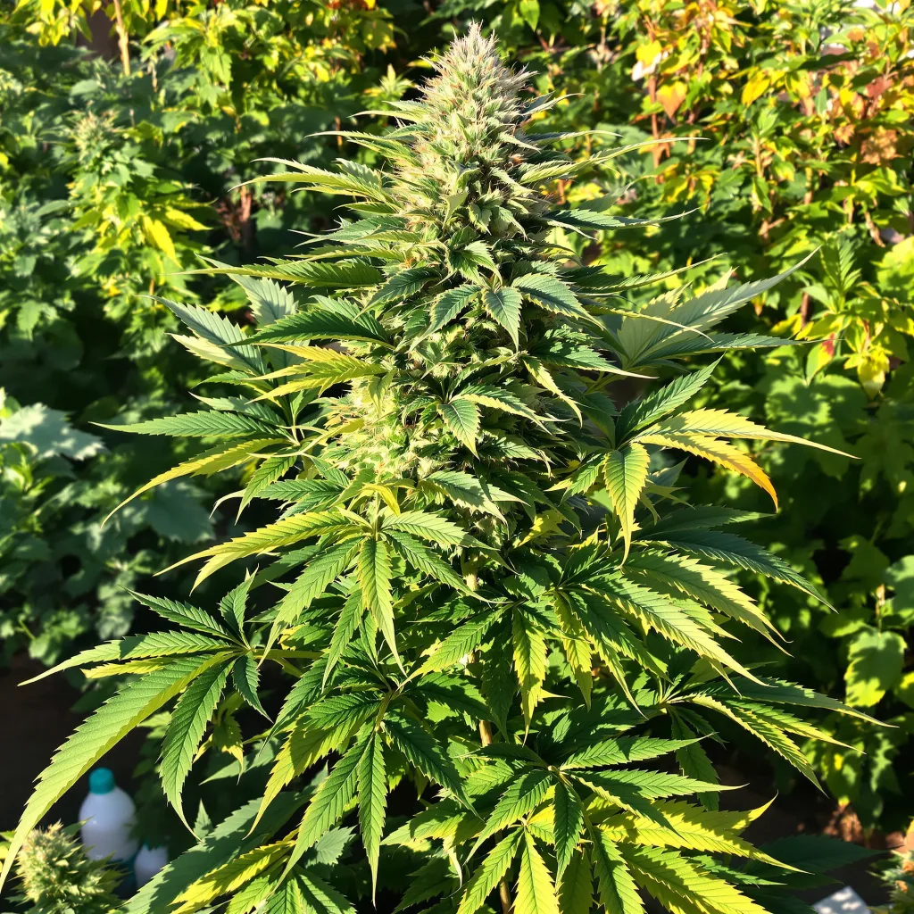 Jedi Kush 90% indica / 50% sativa — flor con tricomas visibles