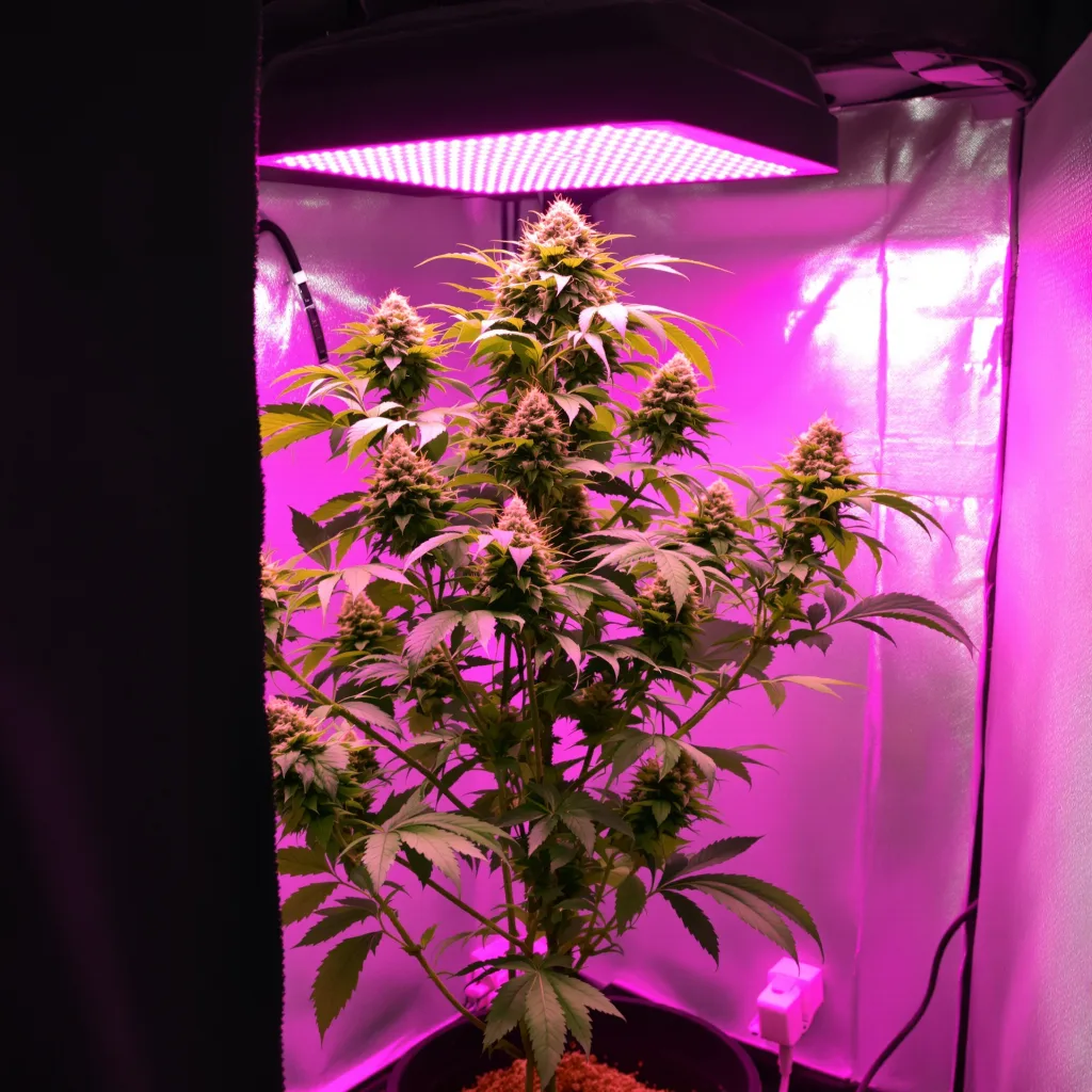 Planta de cannabis Jesus Juice en fase de floración — 120-180 cm feminizada