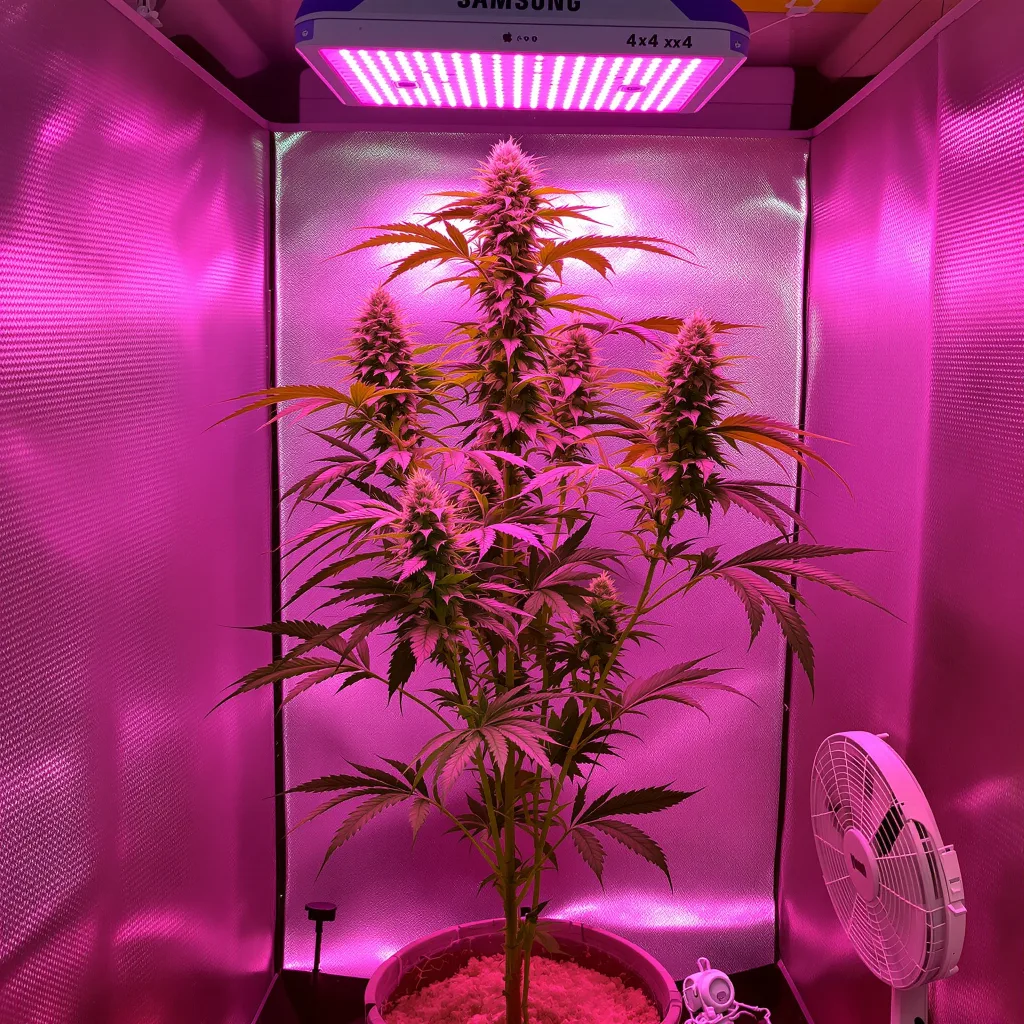 Planta de cannabis Jesus OG en fase de floración — 60-100 cm autofloración