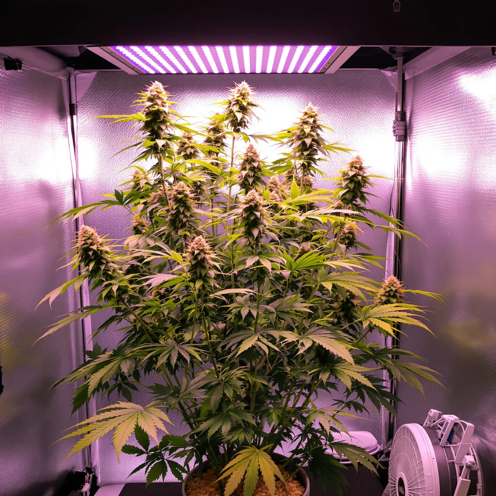 Planta de cannabis Jesus OG en fase de floración — 150-200 cm feminizada