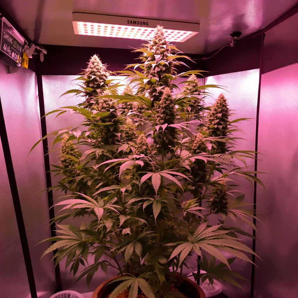 Planta de cannabis Jet Fuel en fase de floración — 150-200 cm feminizada