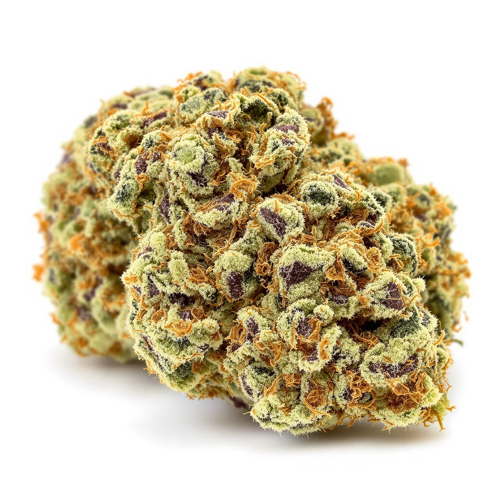 JGR 63% indica / 37% sativa — flor con tricomas visibles