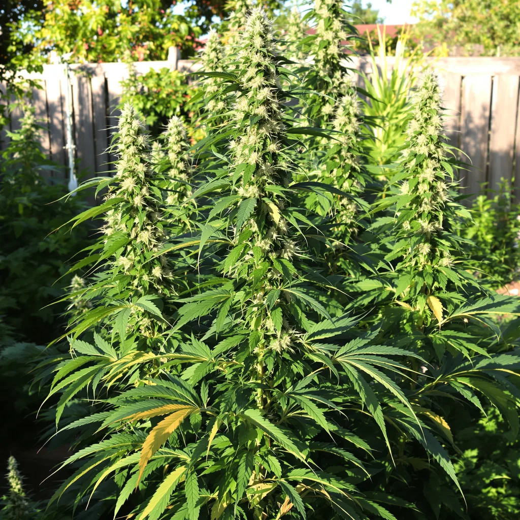 Jungle Juice 7% indica / 93% sativa — flor con tricomas visibles