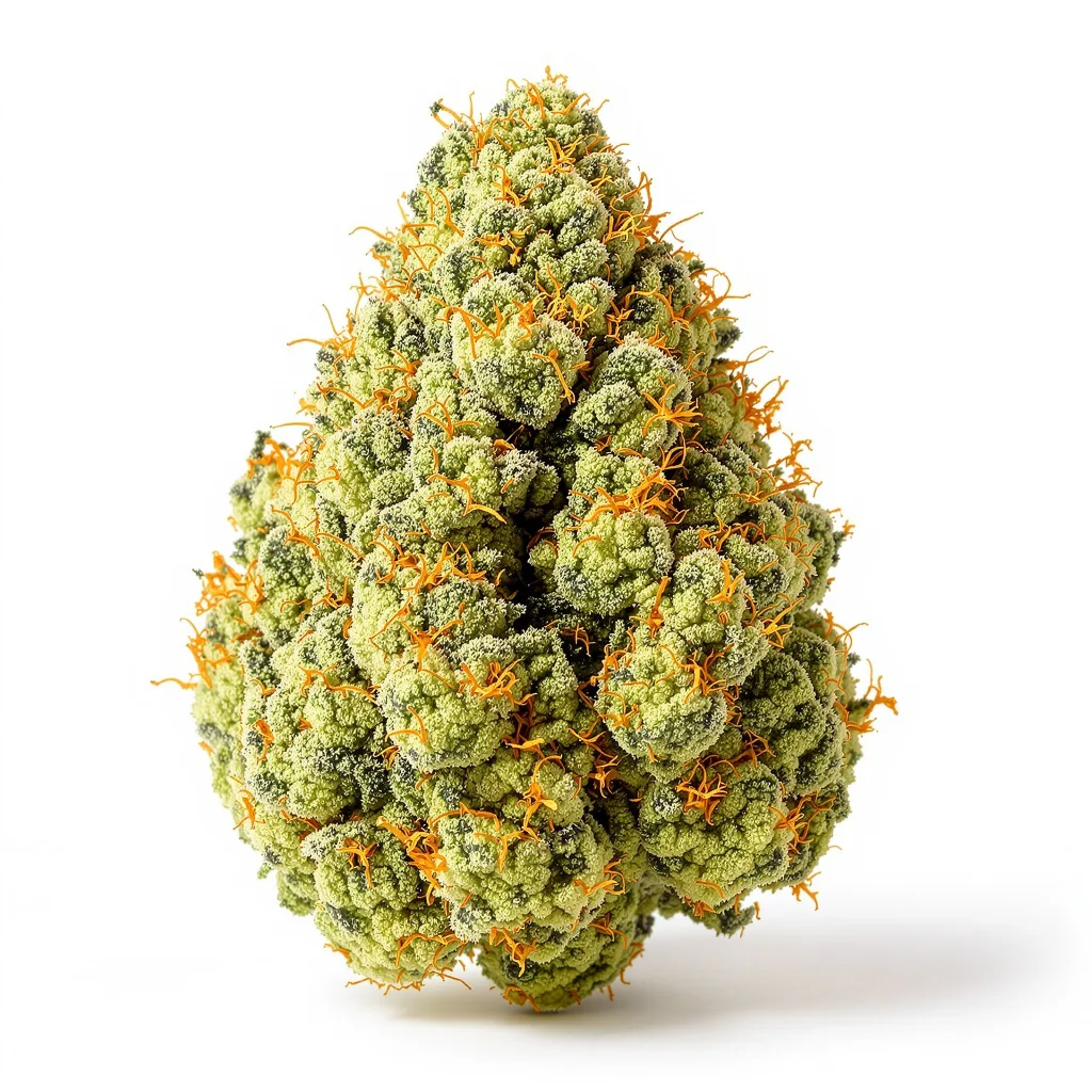 Jungle Juice 7% indica / 93% sativa — flor con tricomas visibles