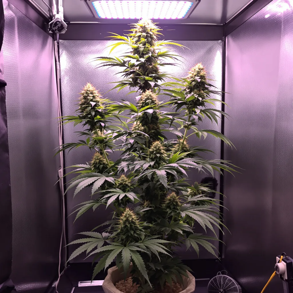 Planta de cannabis Kali Dog en fase de floración — 60-100 cm autofloración
