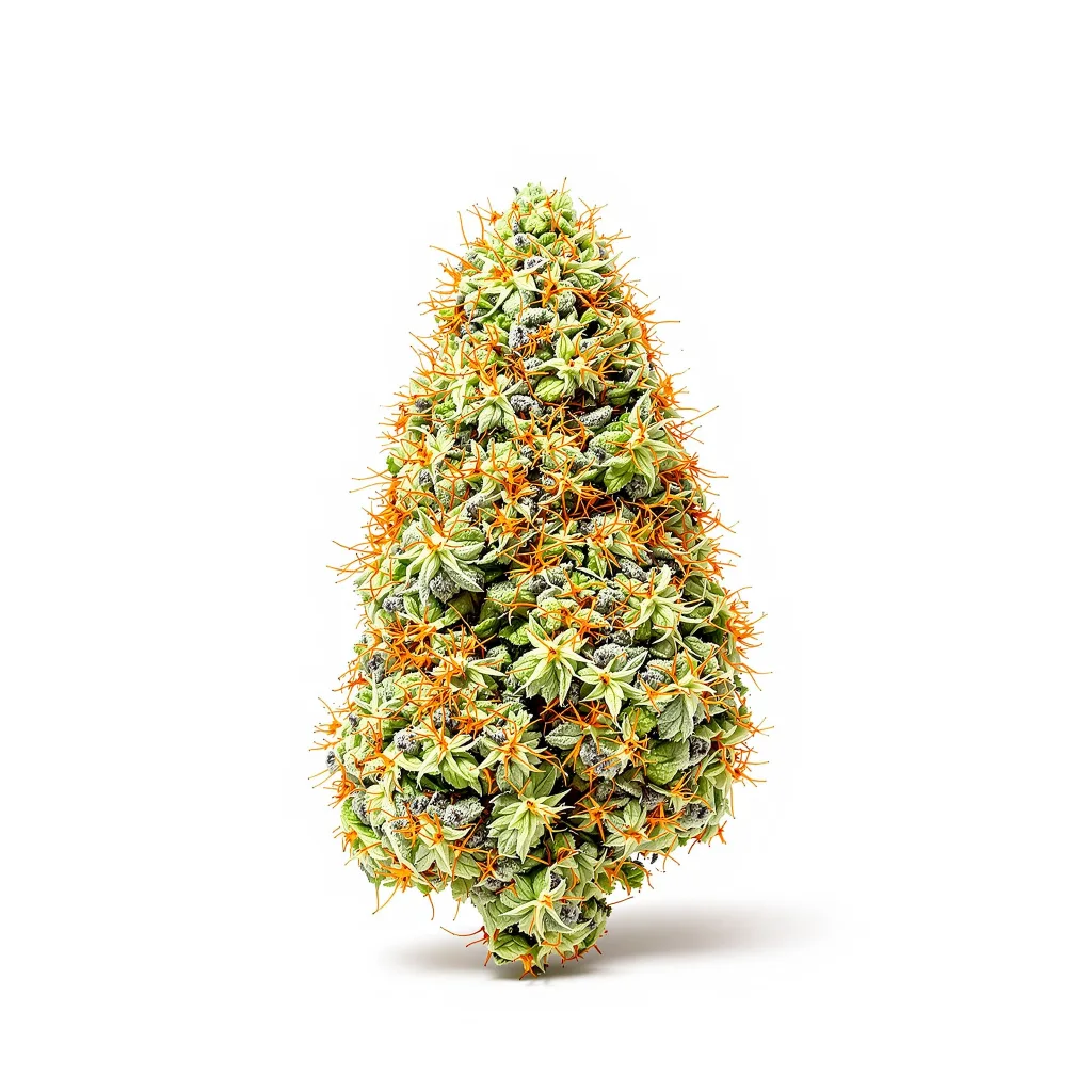 Kali Dog 17% indica / 83% sativa — flor con tricomas visibles