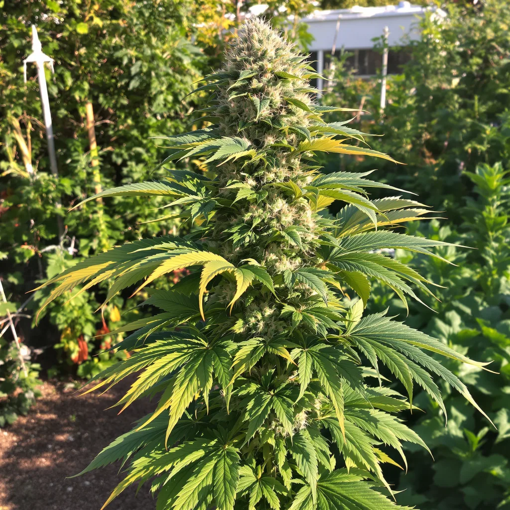 Kandahar 81% indica / 19% sativa — flor con tricomas visibles