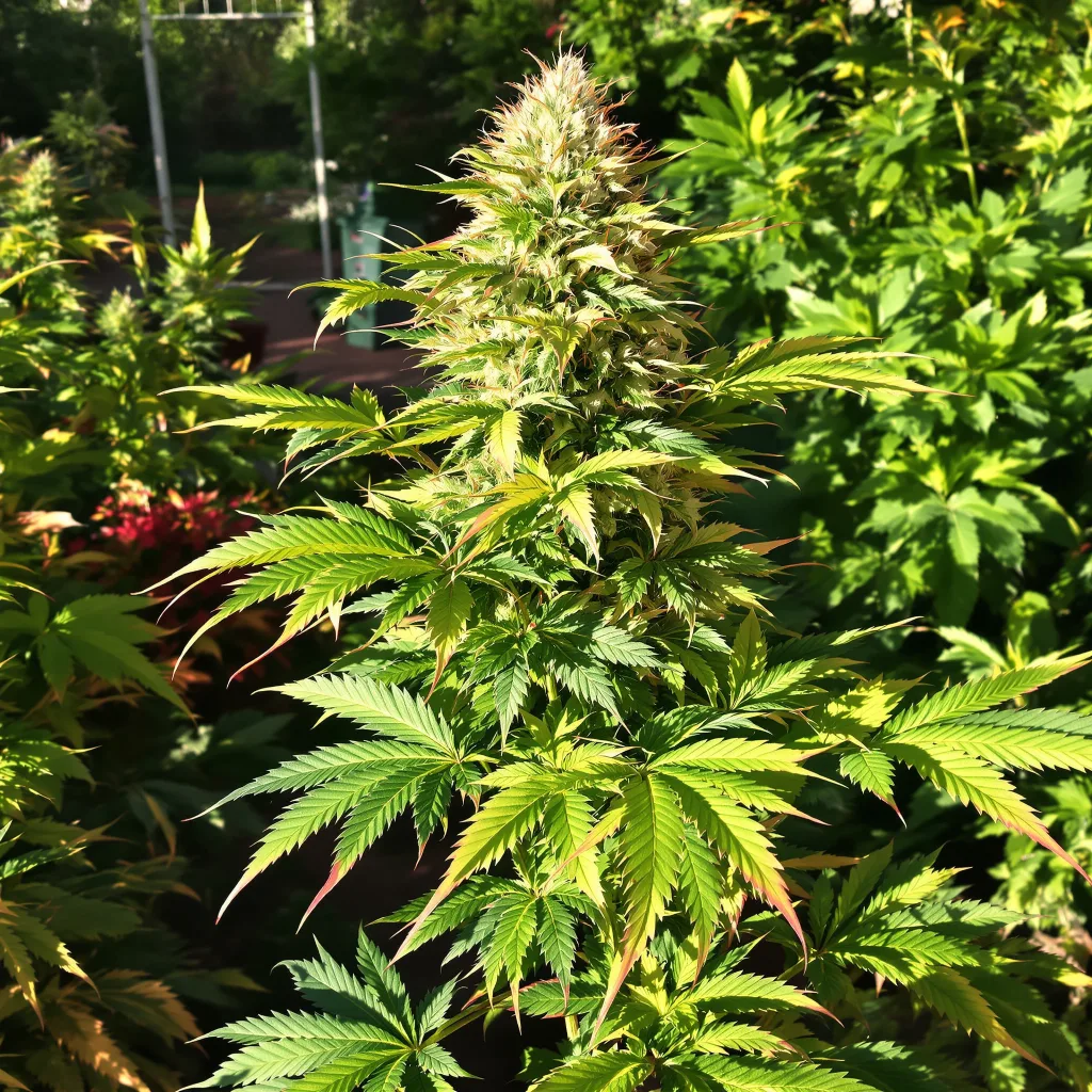 Katsu Kush 84% indica / 16% sativa — flor con tricomas visibles
