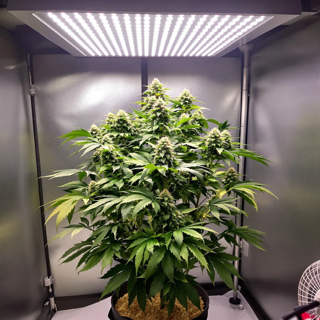 Planta de cannabis Kelly Hill Gold en fase de floración — 90-130 cm feminizada