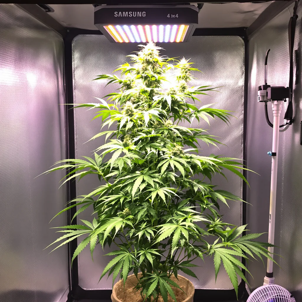 Planta de cannabis Key Lime Pie en fase de floración — 150-200 cm feminizada