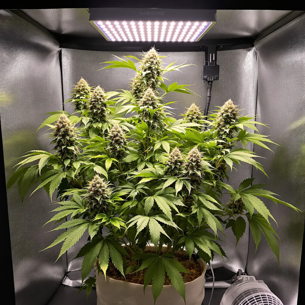 Planta de cannabis Khalifa Kush en fase de floración — 90-130 cm feminizada