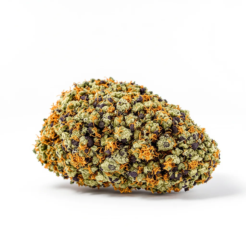 Khalifa Kush 75% indica / 25% sativa — flor con tricomas visibles