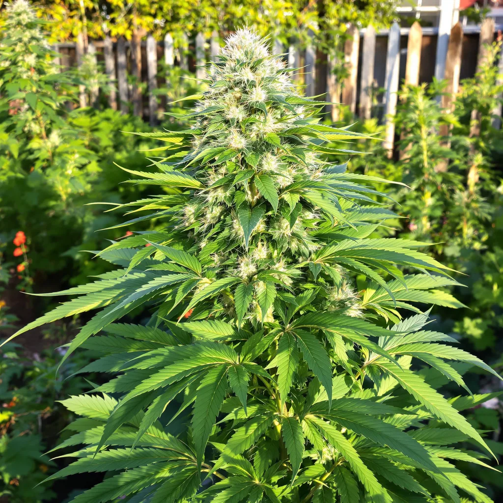 Khufu 74% indica / 26% sativa — flor con tricomas visibles