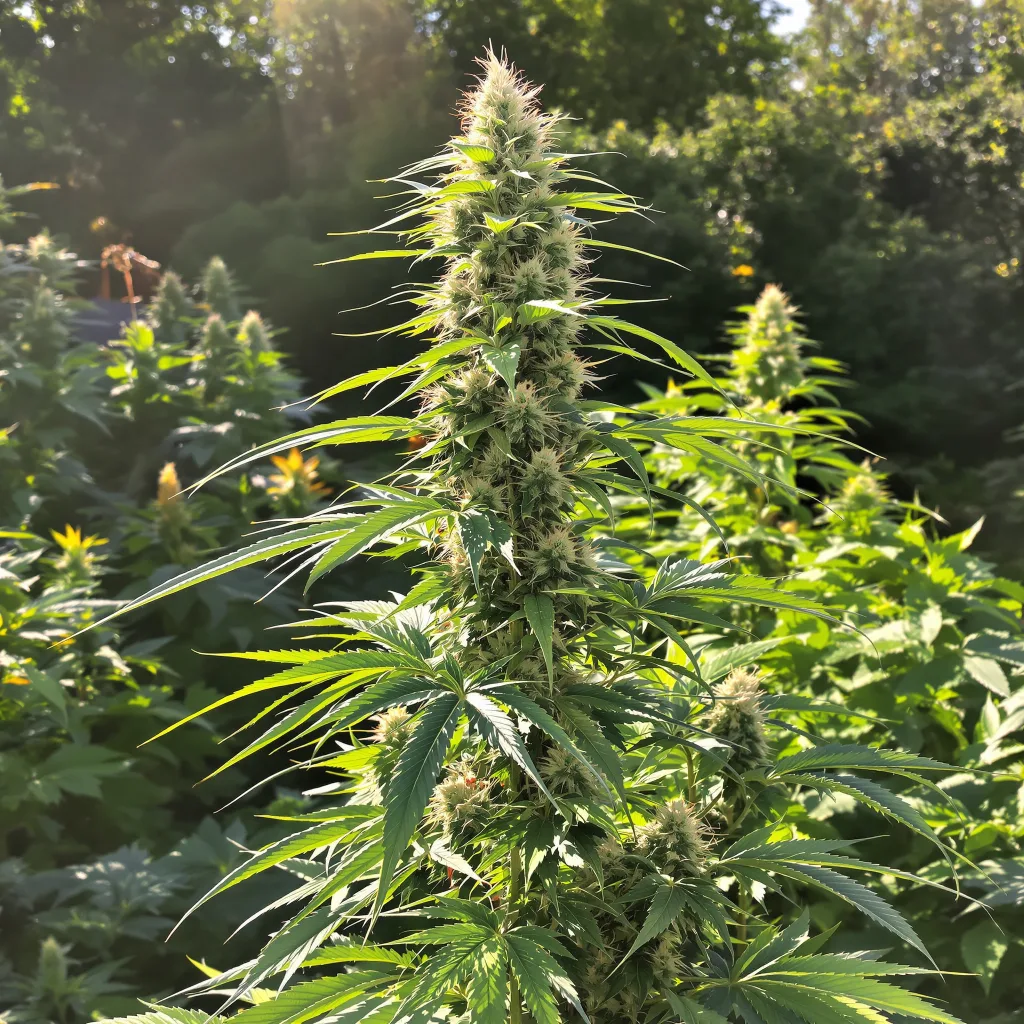 Kilimanjaro 30% indica / 70% sativa — flor con tricomas visibles