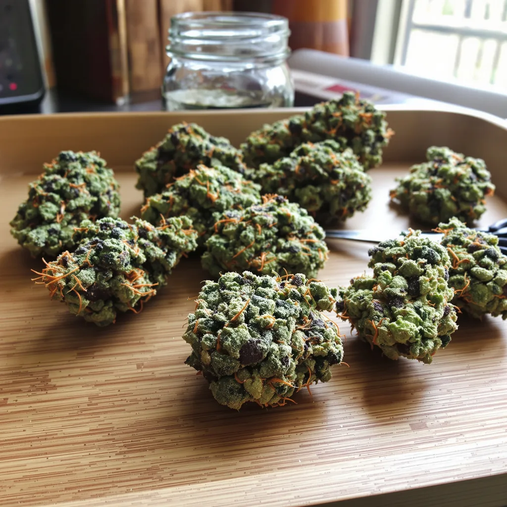 Killer Queen 40% indica / 50% sativa — flor con tricomas visibles