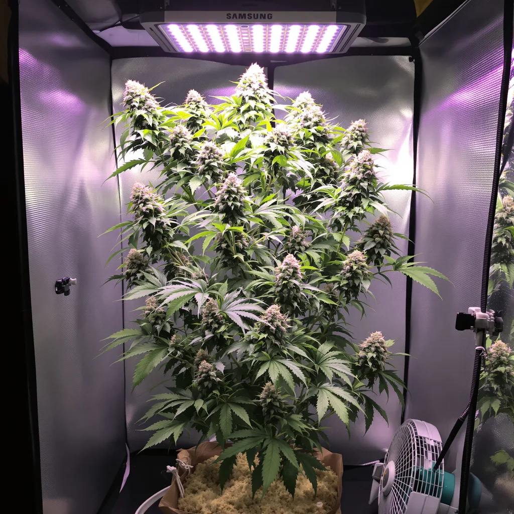 Planta de cannabis Killer Queen en fase de floración — 60-100 cm autofloración
