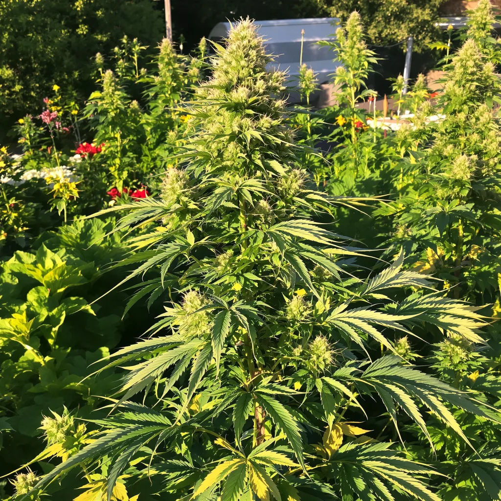 Killer Queen 40% indica / 50% sativa — flor con tricomas visibles