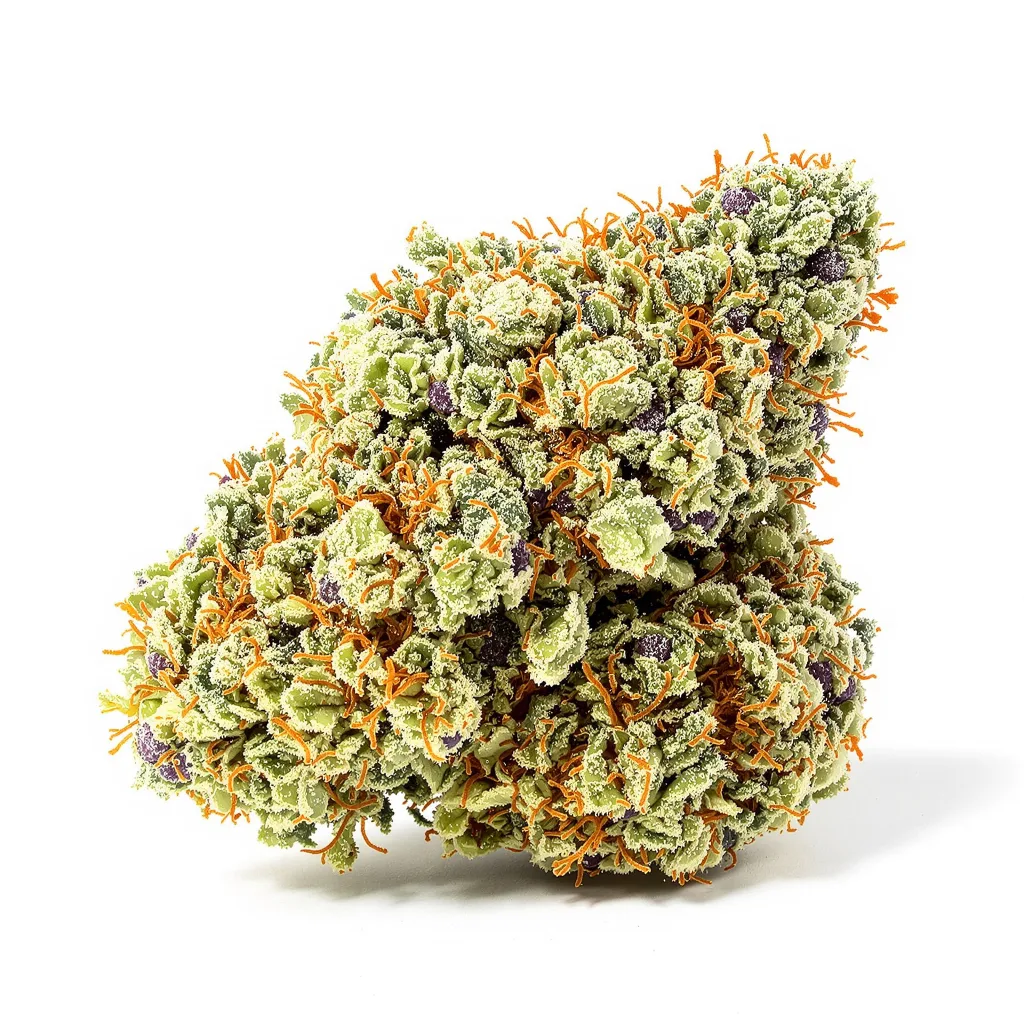 Killer Queen 40% indica / 50% sativa — flor con tricomas visibles