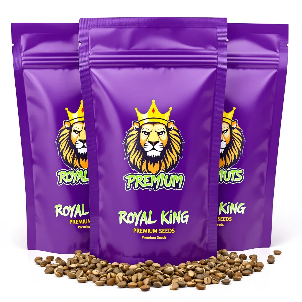 King Louis XIII 70% indica / 30% sativa — flor con tricomas visibles