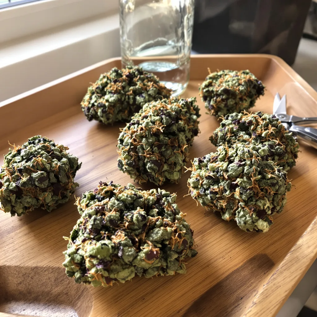 Kong 100% indica / 50% sativa — flor con tricomas visibles
