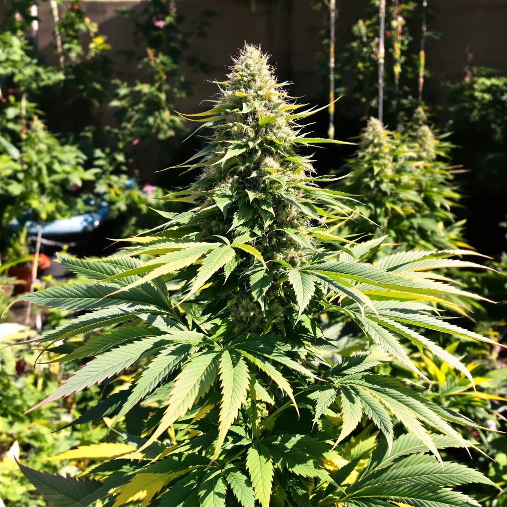 Krishna Kush 80% indica / 20% sativa — flor con tricomas visibles