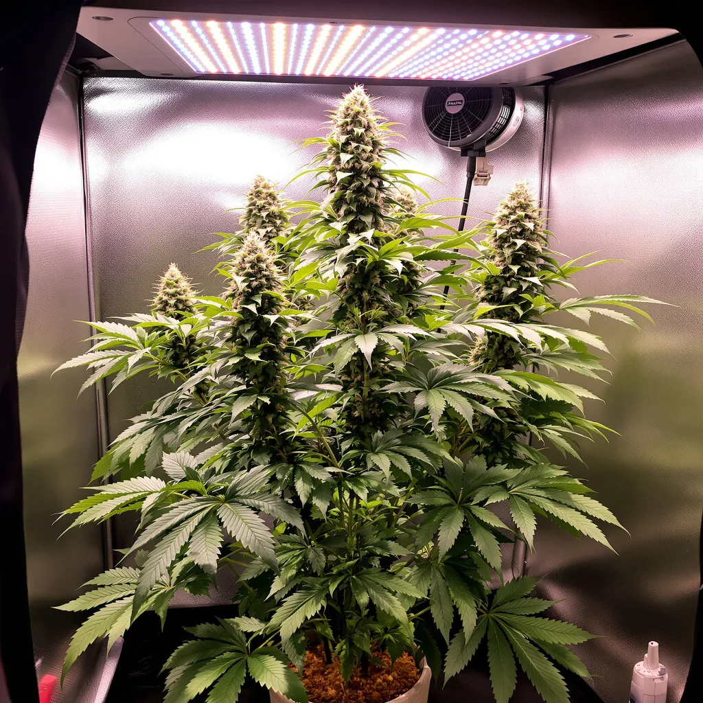 Planta de cannabis Kryptonite en fase de floración — 60-100 cm autofloración