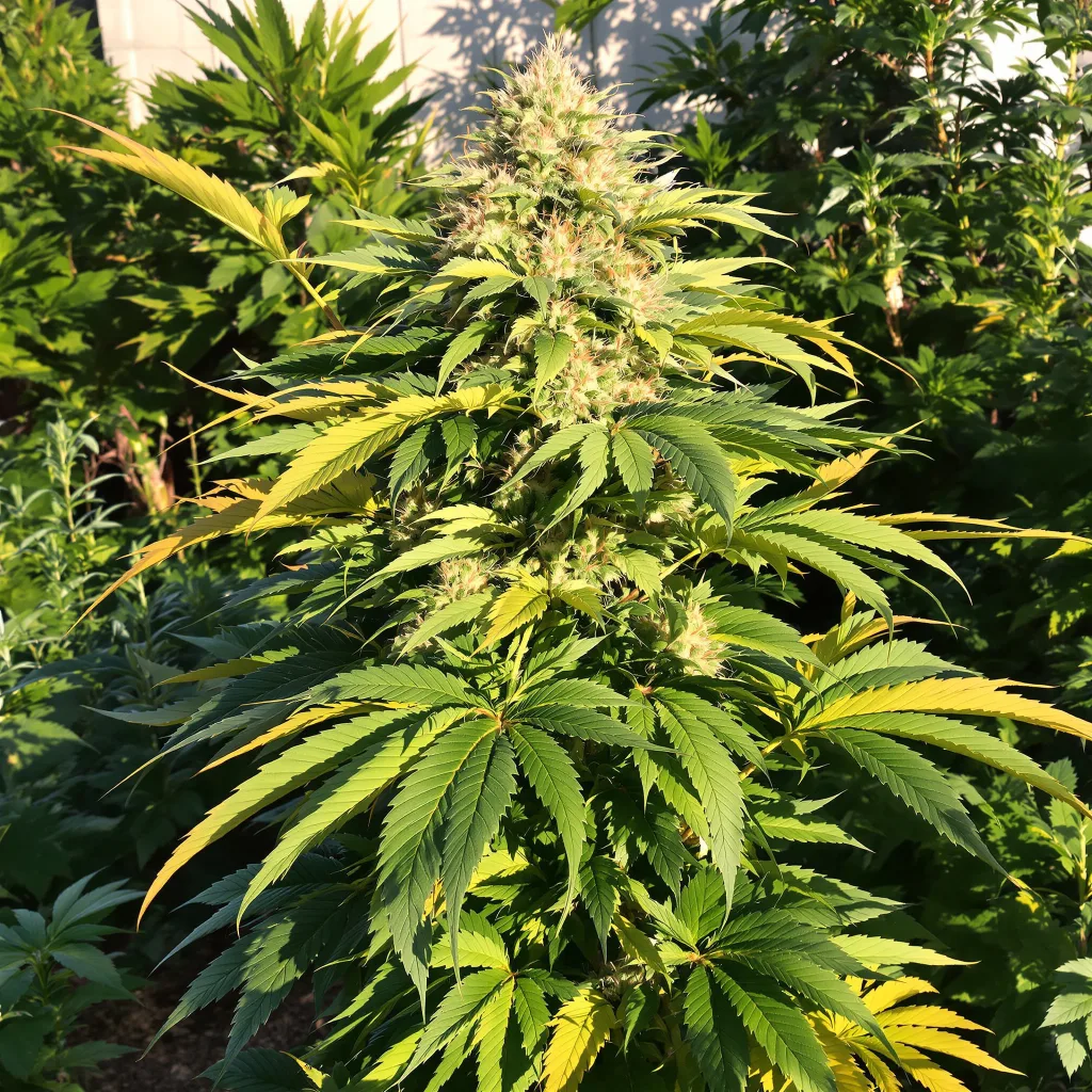 Kryptonite 70% indica / 20% sativa — flor con tricomas visibles