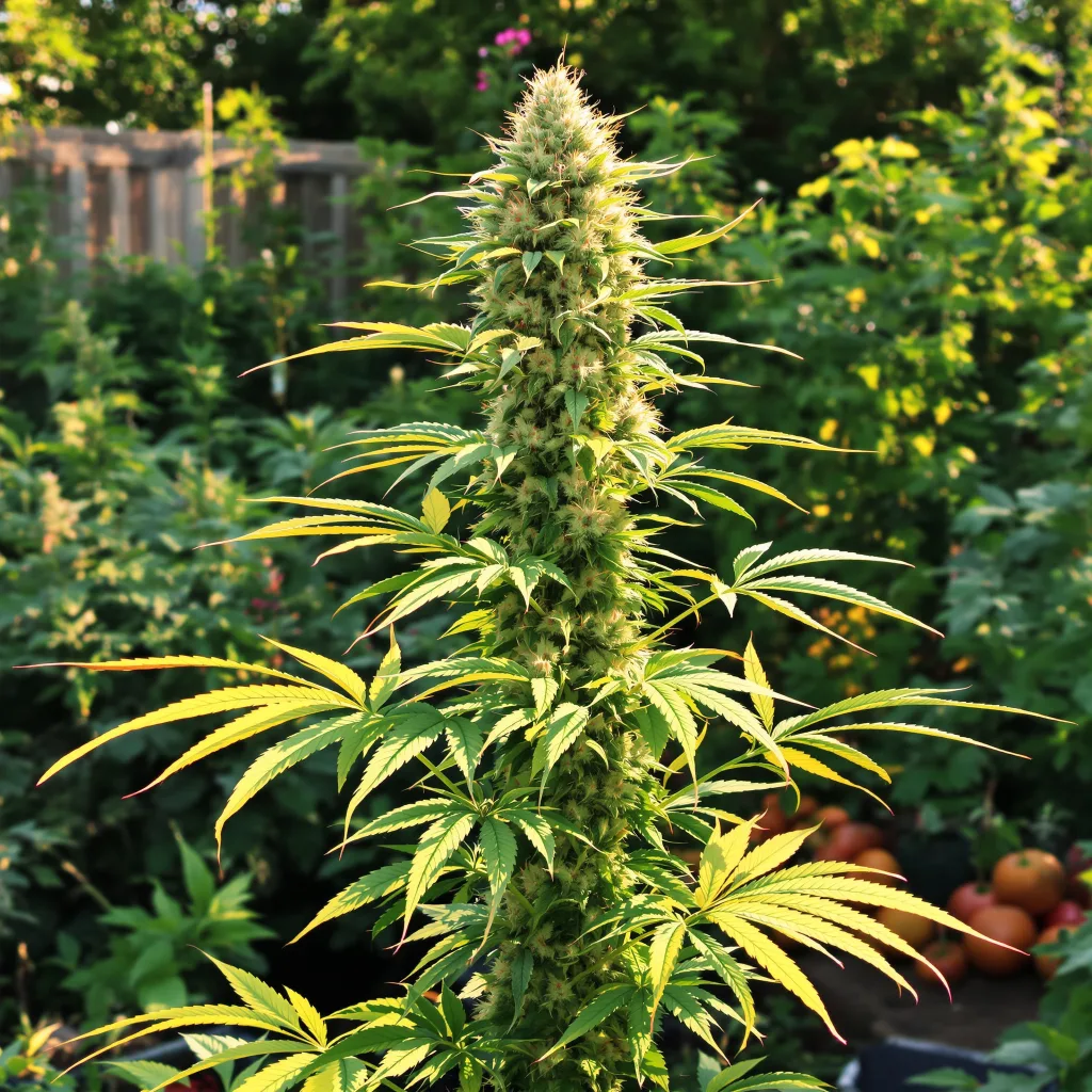 Kuchi 64% indica / 36% sativa — flor con tricomas visibles