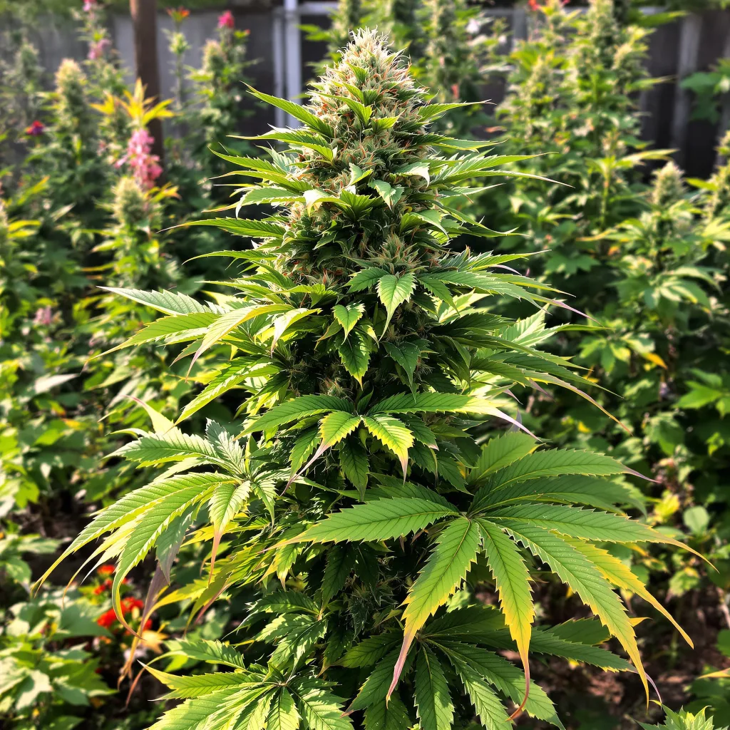 Kushadelic 76% indica / 24% sativa — flor con tricomas visibles