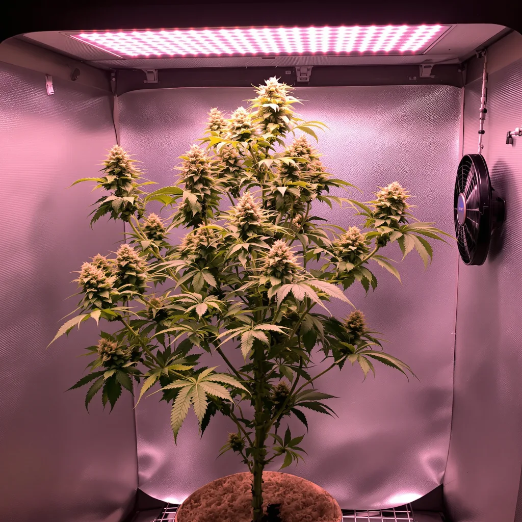Planta de cannabis L.A. Sunshine en fase de floración — 60-100 cm autofloración