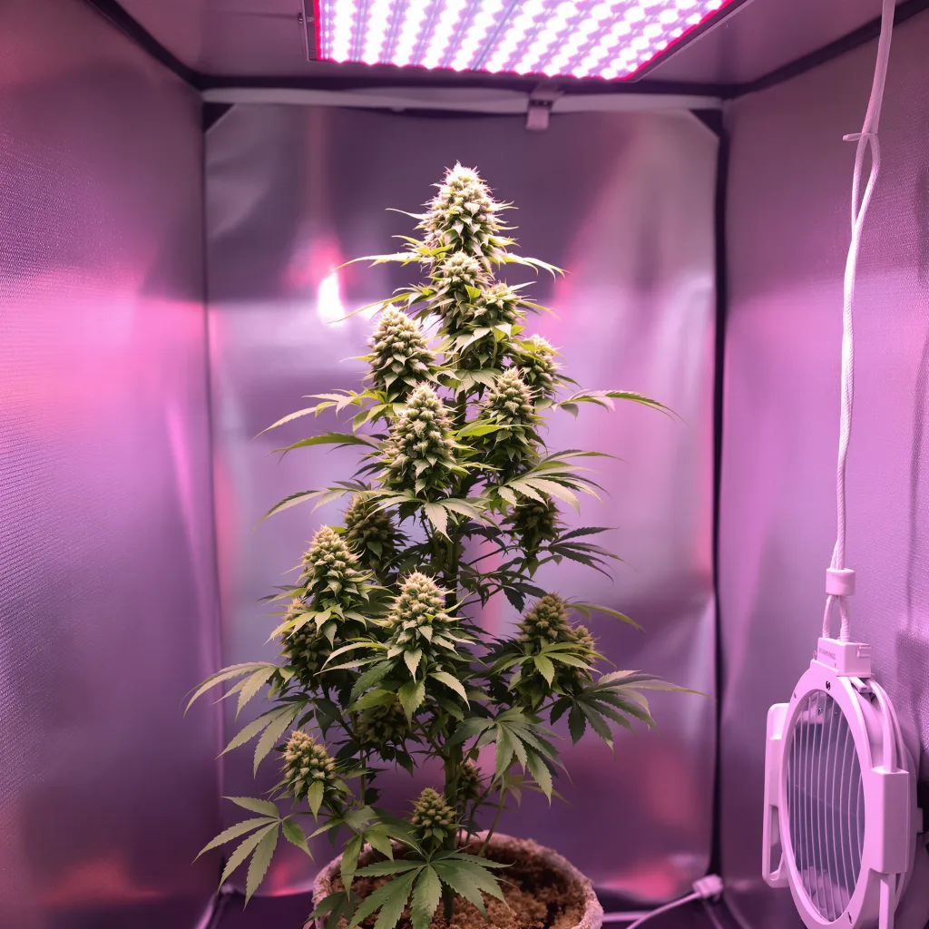 Planta de cannabis LA Confidential en fase de floración — 60-100 cm autofloración