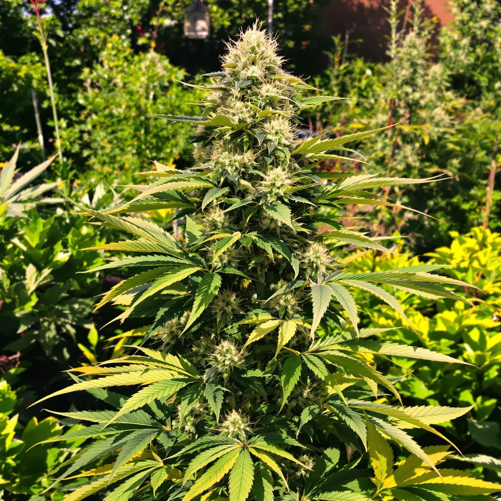LA Confidential 50% indica / 50% sativa — flor con tricomas visibles
