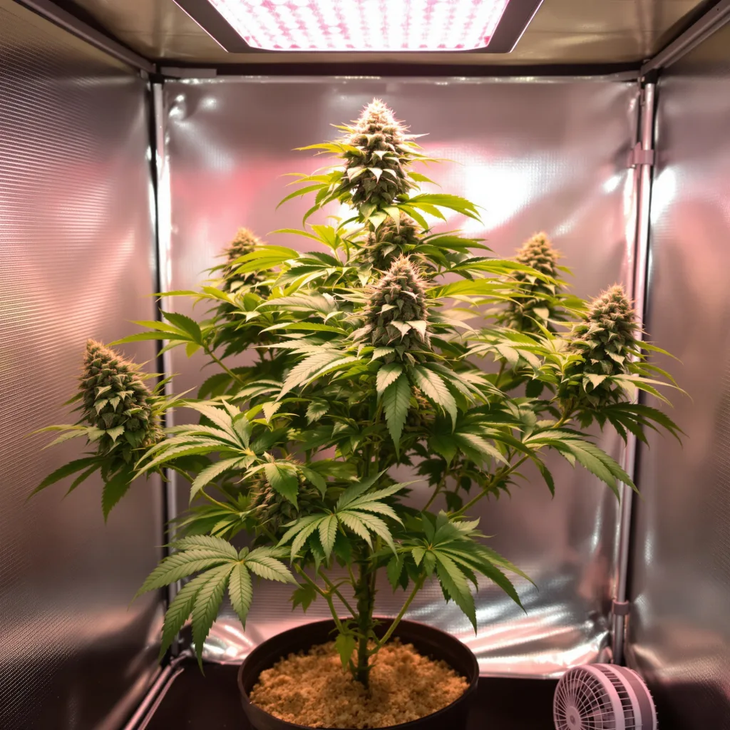 Planta de cannabis LA Ultra en fase de floración — 60-100 cm autofloración