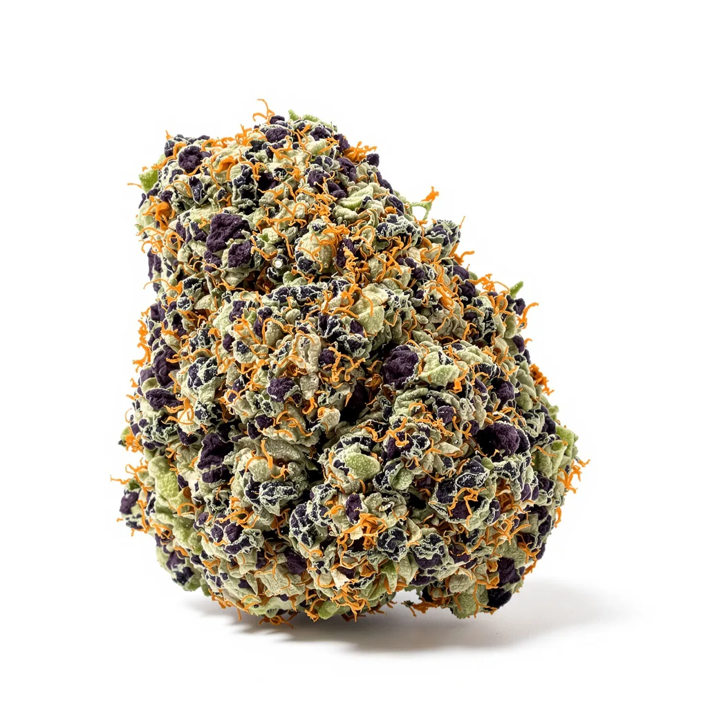 LA Ultra 72% indica / 28% sativa — flor con tricomas visibles
