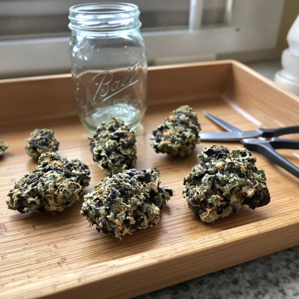 LA Ultra 72% indica / 28% sativa — flor con tricomas visibles