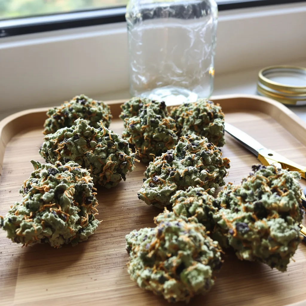 LA Woman 40% indica / 50% sativa — flor con tricomas visibles